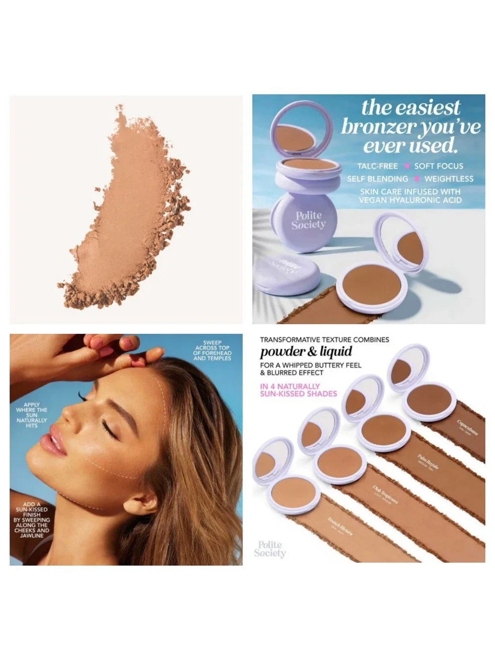 POLITE SOCIETY Cabana Club Bronzer in French Riviera